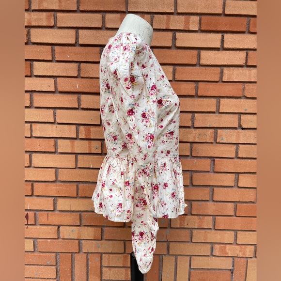 NWT Hyacinth House Floral Peplum Blouse Size XS - Picture 9 of 16